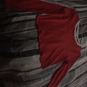 Red crop top